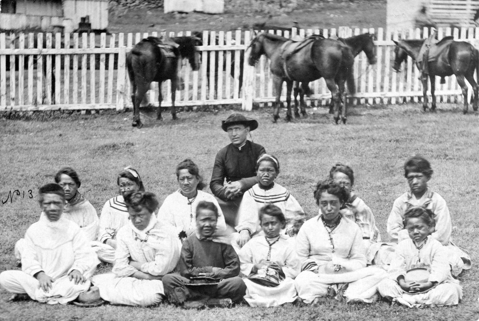 Father Damien with the Kalawao Girls Choir